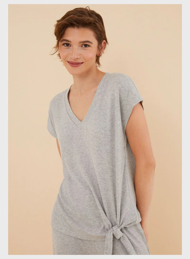 women'secret V-Neck Pyjama T-Shirt And Pants Set