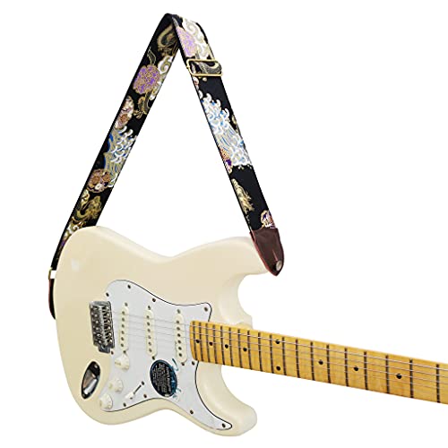 MUSIC FIRST Original Design, 2 inch width (5cm), Vintage Ukiyoe Style Dragon Electric Guitar Strap Bass Strap (Dragon) - Image 3