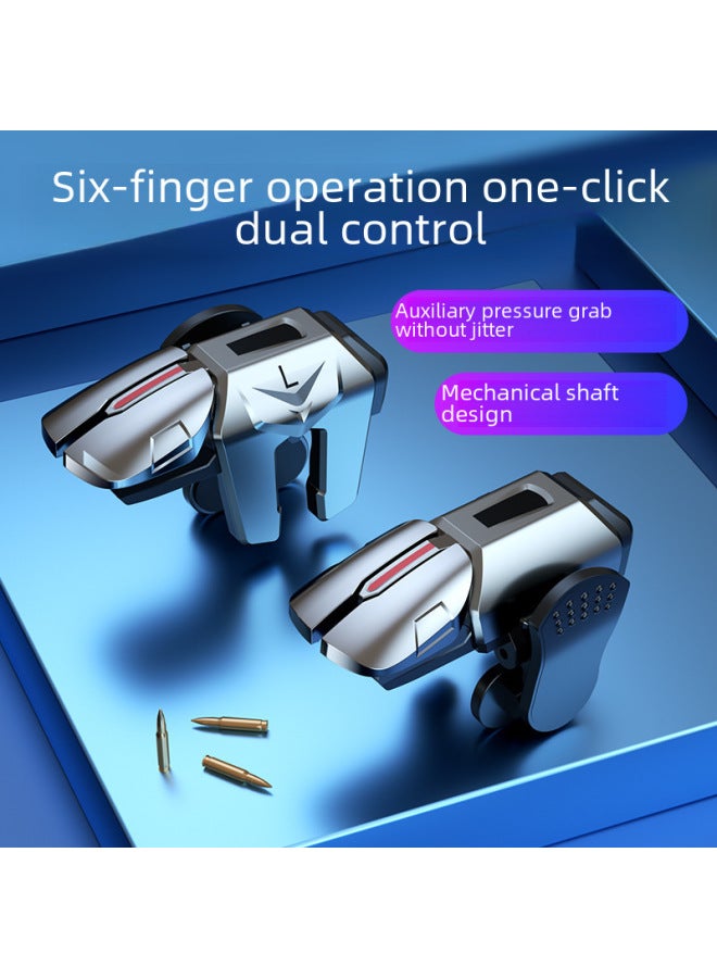 وحدة تحكم ألعاب الكمبيوتر الرقمية عصا التحكم لأجهزة الكمبيوتر التي تعمل بنظام Windows 7/8/10 وظيفة الاهتزاز 8 اتجاهات D-pad 12 أزرار إطلاق النار - لون المنتج: JS61 ستة أصابع عالية التردد - Image 4