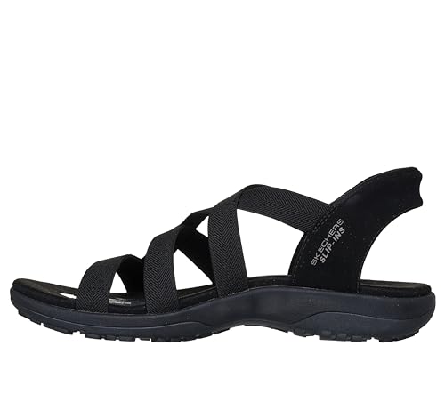Skechers Women's Reggae Slim - Stretch Flex Hands Free Slip-ins, Black/Black, 7 - Image 2