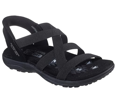 Skechers Women's Reggae Slim - Stretch Flex Hands Free Slip-ins, Black/Black, 7 - Image 3
