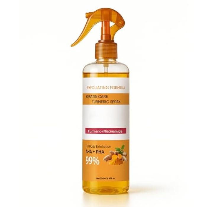 Pwkvsn Peel Shot Turmeric Spray, 200ml Turmeric Exfoliating Face and Body Spray for All Skin Types - Image 1