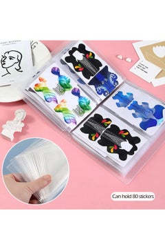 Excefore Nail Art Sticker Storage Book 80 Slots Nail Art Decals Organizer Display Showing Book Collecting Album Nail Stickers Holder DIY Nail Art Design Tools  - Image 5