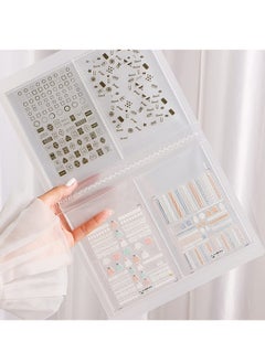 Excefore Nail Art Sticker Storage Book 80 Slots Nail Art Decals Organizer Display Showing Book Collecting Album Nail Stickers Holder DIY Nail Art Design Tools  - Image 4