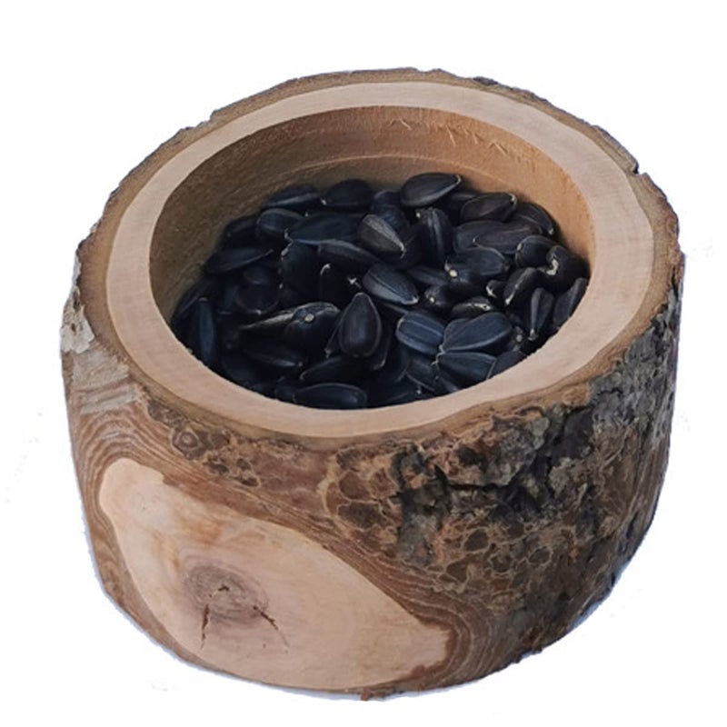 TANOMA Apple Wood Feeding Bowl for Small Animals, Food Dish for Guinea Pig, Chinchilla, Parrots - Image 1