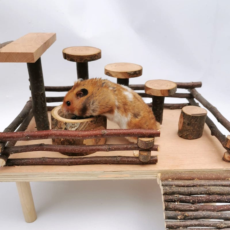 TANOMA Apple Wood Feeding Bowl for Small Animals, Food Dish for Guinea Pig, Chinchilla, Parrots - Image 5