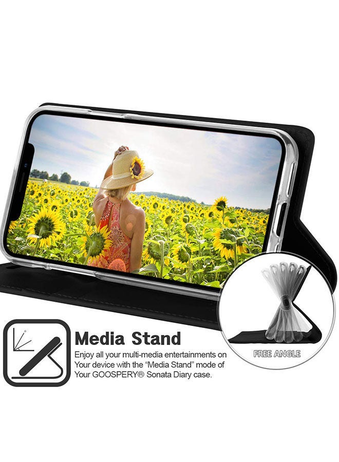 NIBEMINENT Leather Protective Case Cover For iPhone 11 Pro Black - Image 2