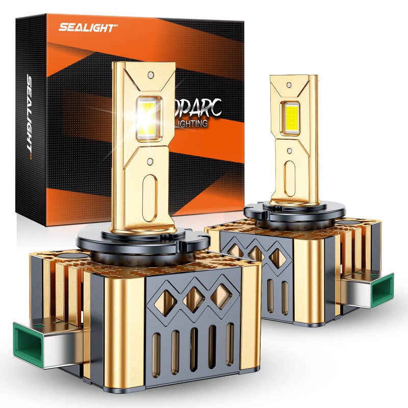 SEALIGHT D3S Bulbs, 6500K Cool White 45000 LM 10X Brightness HID Bulbs, 0.01S Instant Start 1:1 D3S Original HID Replacement 66340 42403 42302 Plug and Play Pack of 2 - Image 1