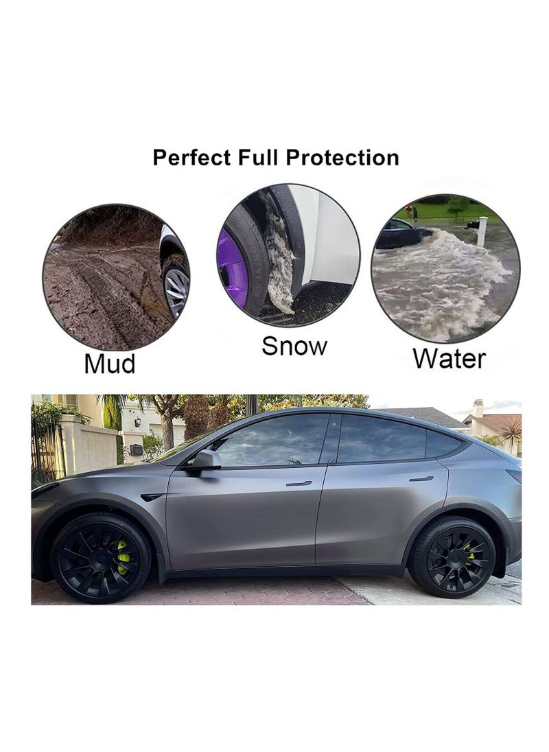 SYOSI Car Mud Flaps Compatible with 2020 2021 2022 Tesla Model Y Mud Flaps Splash Guards Mudguard Mudflaps Car Accessories for Model Y, No Need to Drill Holes（Set of 4）  - Image 2