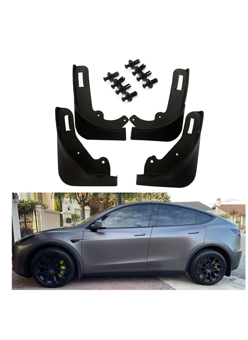 SYOSI Car Mud Flaps Compatible with 2020 2021 2022 Tesla Model Y Mud Flaps Splash Guards Mudguard Mudflaps Car Accessories for Model Y, No Need to Drill Holes（Set of 4）  - Image 1