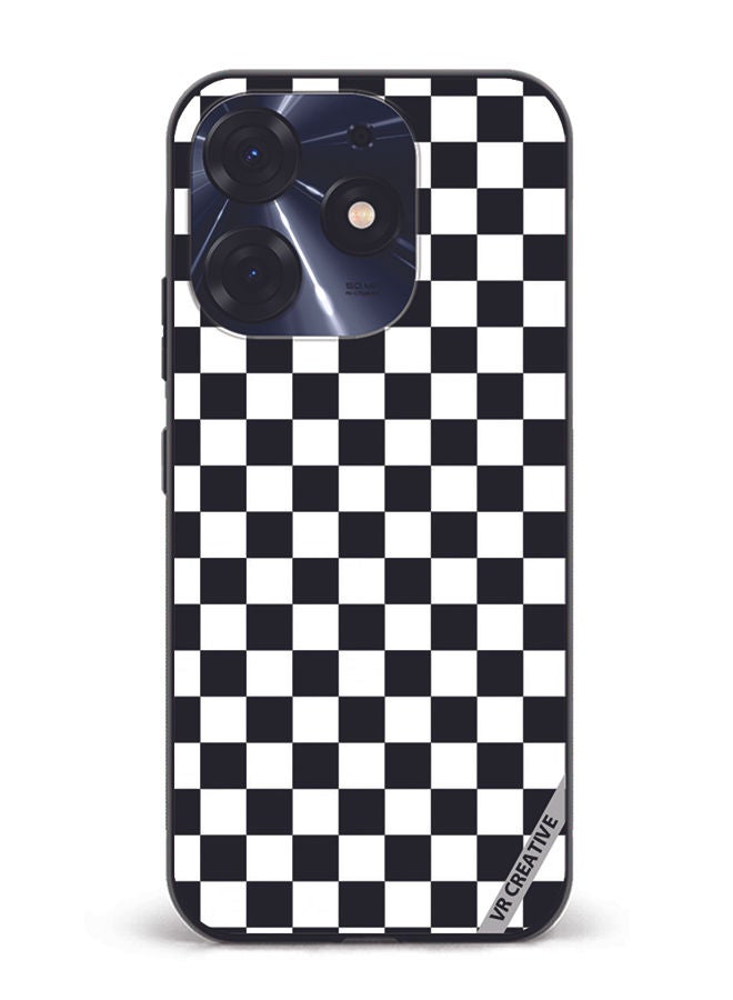 VR CREATIVE Protective Case Cover For Tecno Spark 10 Pro Black And White Box Design Multicolour - Image 1