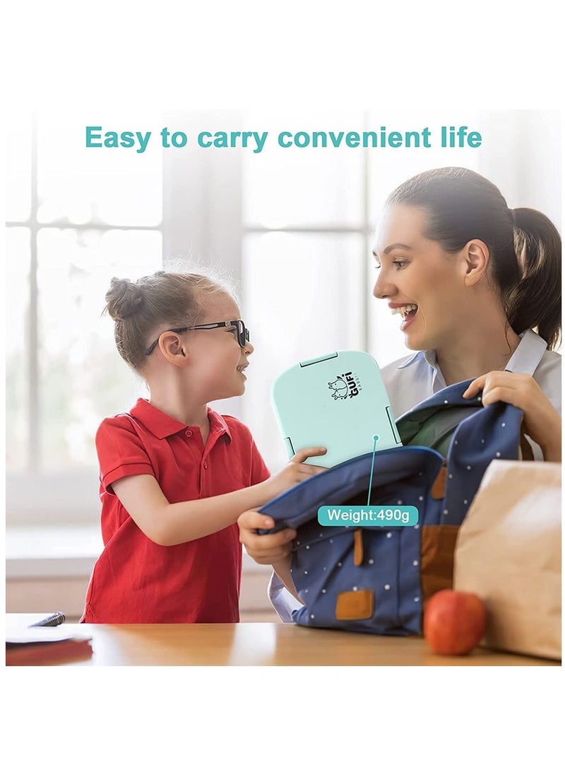 Arabest Kids Lunch Box, Bento Box for Kid with 6 Compartments, Food Grade Bento Lunch Box Snack Salad Boxes, 920ml Lunch Container for Adults Kids Kindergarten School Picnic and Travel Plastic Blue 24.5 x 16 x 4.7 cm  - Image 5