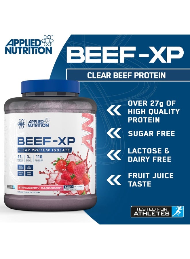 Applied Nutrition Beef Xp Clear protein isolate (Strawberry Raspberry flavour) 1.8 kg - 27g Protein, Lactose Free, Dairy free - Image 2