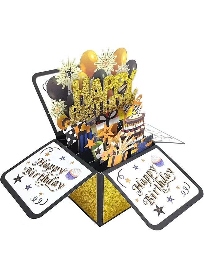 Birthday Pop Up Card, Funny 3D Greeting Card with Envelopes and Small Card, Foldable Celebration Cards for Daughter, Son, Mom, Dad, Friend etc - Image 1
