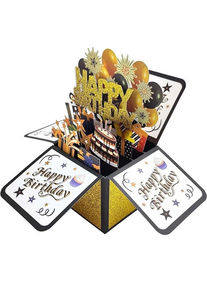 Birthday Pop Up Card, Funny 3D Greeting Card with Envelopes and Small Card, Foldable Celebration Cards for Daughter, Son, Mom, Dad, Friend etc - Image 2