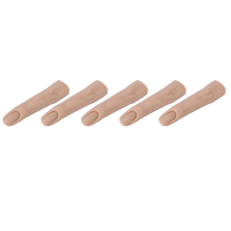 Silicone Practice Fingers Dark Skin: Flexible Joints Safe Eco-Friendly Materials - Durable Thick Nail Plate Nail Practice Models for Tattoo Manicure Acupuncture Halloween Props - Image 5