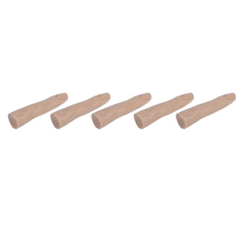 Silicone Practice Fingers Dark Skin: Flexible Joints Safe Eco-Friendly Materials - Durable Thick Nail Plate Nail Practice Models for Tattoo Manicure Acupuncture Halloween Props - Image 4