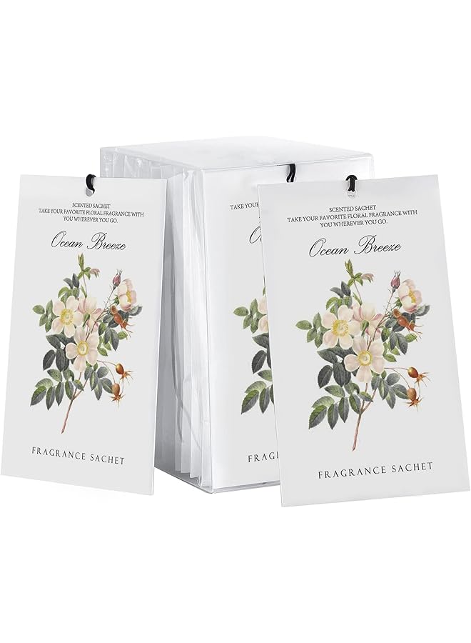 إيروريكس أكياس معطرة، 12 عبوة من أكياس معطرة للمنزل، معطرات خزانة الملابس للأدراج والخزائن، حقيبة عطرية تدوم طويلاً للسيارة، معطرات الهواء للأدراج، روائح منعشة من Ocean - Image 1