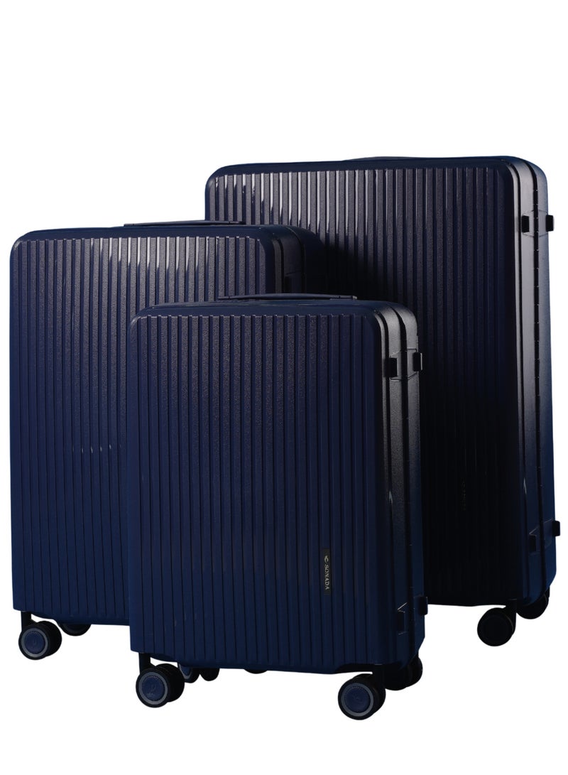 SONADA Unbreakable Luggage Unisex  ,Expandable ,International Lock With 4 Double Silent Wheels Set of 3