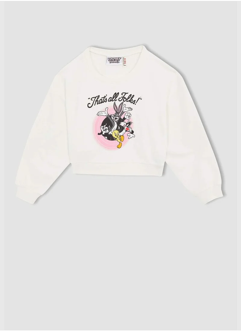 DeFacto Looney Tunes Licenced Crew Neck Long Sleeve Knitted Sweatshirt