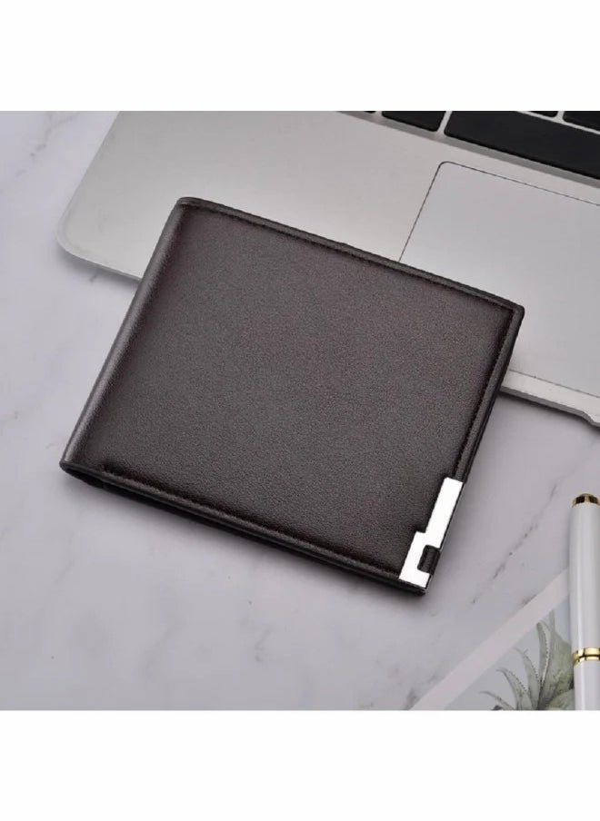Generic - Stylish and Comfortable Mini Leather Wallet - Dark Brown - Image 1