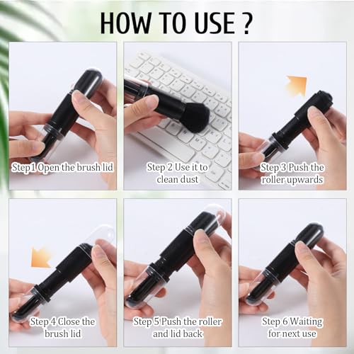 Eldraqth 4 Pack Exquisite Duster Brush Kit, Mini Keyboard Cleaning Brushes Kit Model Cleaning Brush Nylon Anti Static Electronic Dust Brushes Efficient Dust Removal for Digital Devices Car Interior - Image 2