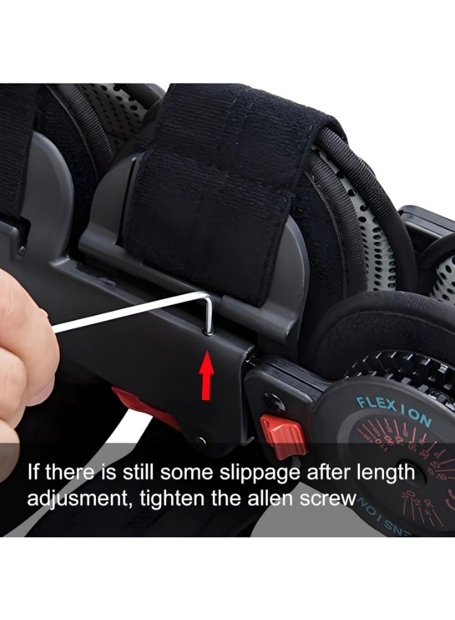 دعامة ركبة بمفصلين وحزام كتف – دعم قابل للتعديل للحركة بعد العمليات وإصابات ACL، MCL وPCL - Image 5