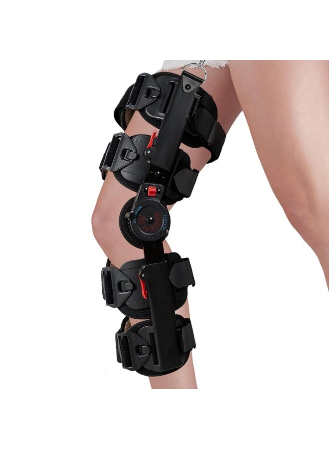 دعامة ركبة بمفصلين وحزام كتف – دعم قابل للتعديل للحركة بعد العمليات وإصابات ACL، MCL وPCL - Image 1