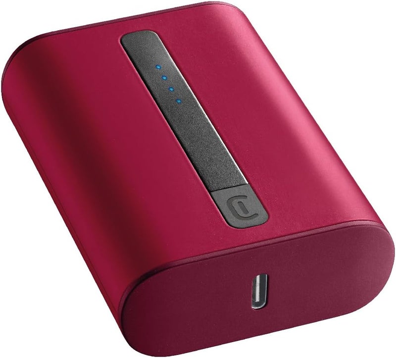 Cellularline Power Bank THUNDER 10000, 10000 mAh, Red - Image 1