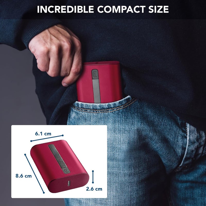 Cellularline Power Bank THUNDER 10000, 10000 mAh, Red - Image 3