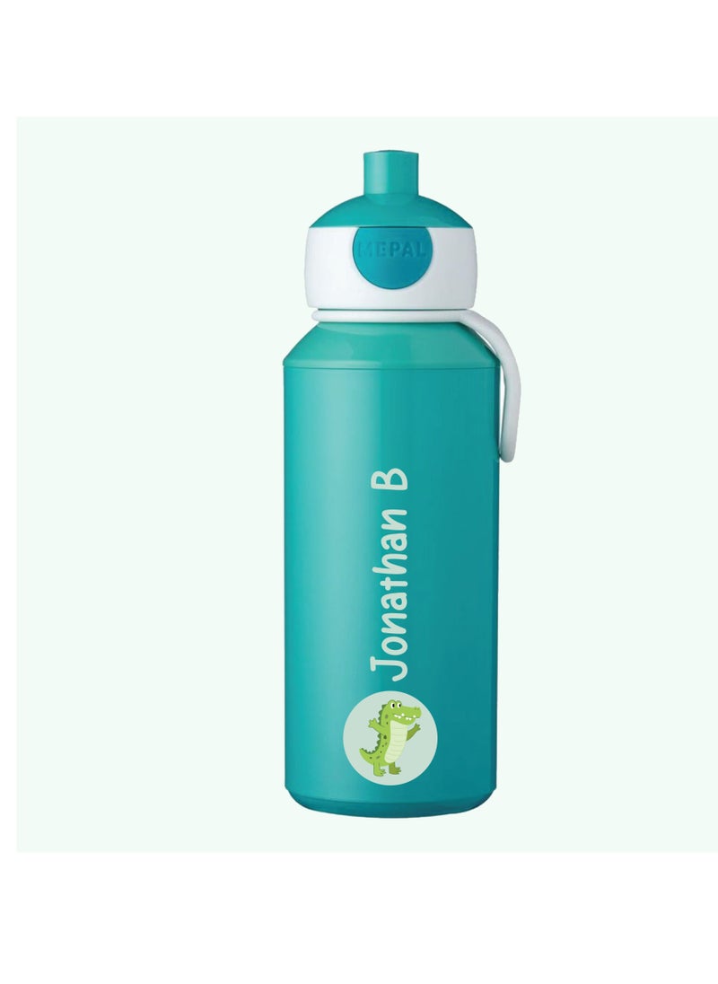 Share the Love - Personalised Drinking Bottle Pop-Up Campus 400 ml / 14 oz - Turquoise Colour - Image 1