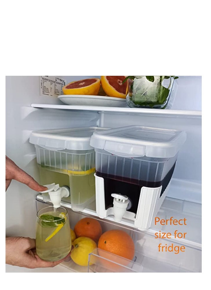 Witforms Beverage Dispenser 1 Gallon 3.5 Liter Drink Dispenser for Refrigerator.Stand and Faucet Dispenser. Detox, Milk, Tea, Juice. The beverage dispenser is not only for cold drinks, but hot drinks as well.  - Image 3