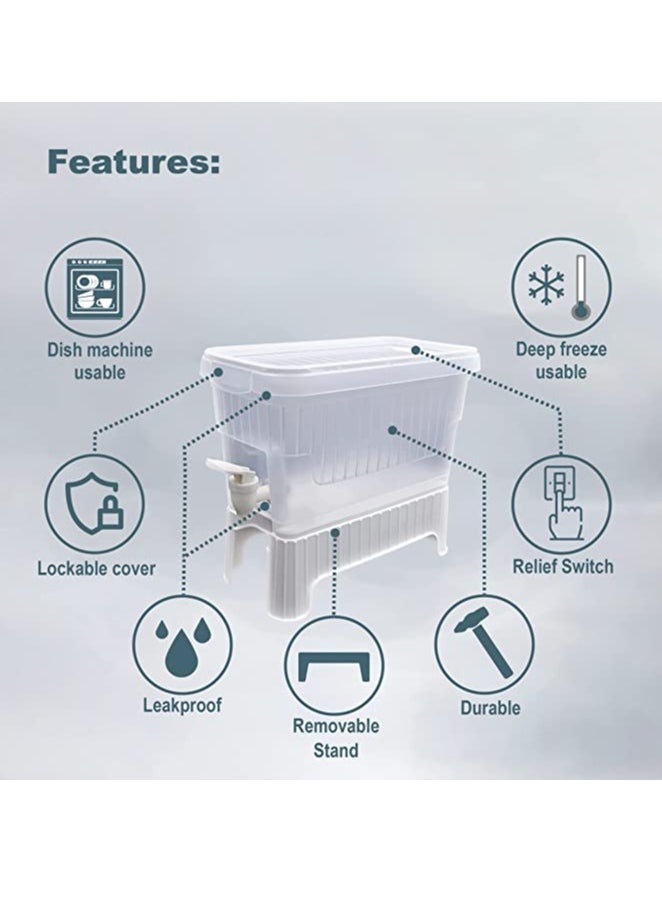 Witforms Beverage Dispenser 1 Gallon 3.5 Liter Drink Dispenser for Refrigerator.Stand and Faucet Dispenser. Detox, Milk, Tea, Juice. The beverage dispenser is not only for cold drinks, but hot drinks as well.  - Image 5