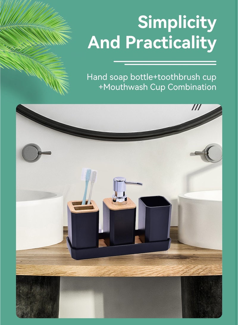 ليوكور طقم اكسسوارات الحمام 7 قطع باللون الأسود - Image 3