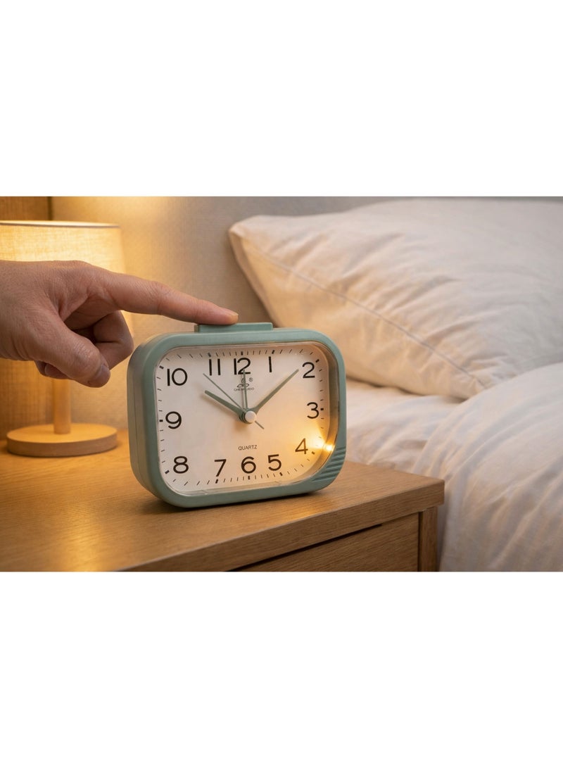 Top Button Night Light Quartz Alarm Clock – Desk Alarm Clock for Bedroom – Kids & Adult Alarm Clock with Clear Large Numbers – Classic Functional Desk Clock for Home Office - Image 5