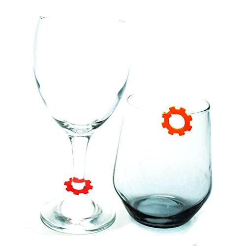 Name-Me ARG Drink Markers. Pack of 24 Silicone Identification Tags for Cups, Glasses, Mugs, Stem Wine Glasses and More Drink Containers - Image 1