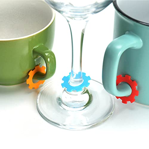 Name-Me ARG Drink Markers. Pack of 24 Silicone Identification Tags for Cups, Glasses, Mugs, Stem Wine Glasses and More Drink Containers - Image 2