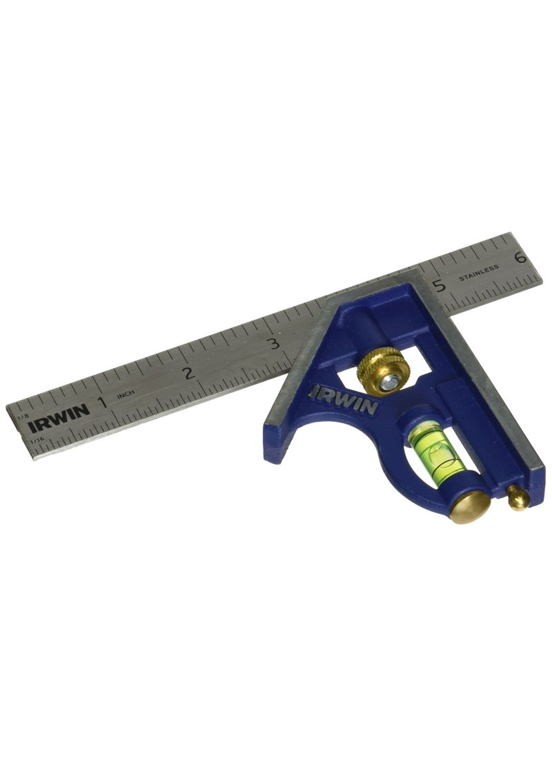 IRWIN IRWIN Tools Combination Square, Metal-Body, 6-Inch (1794468), Blue  - Image 2