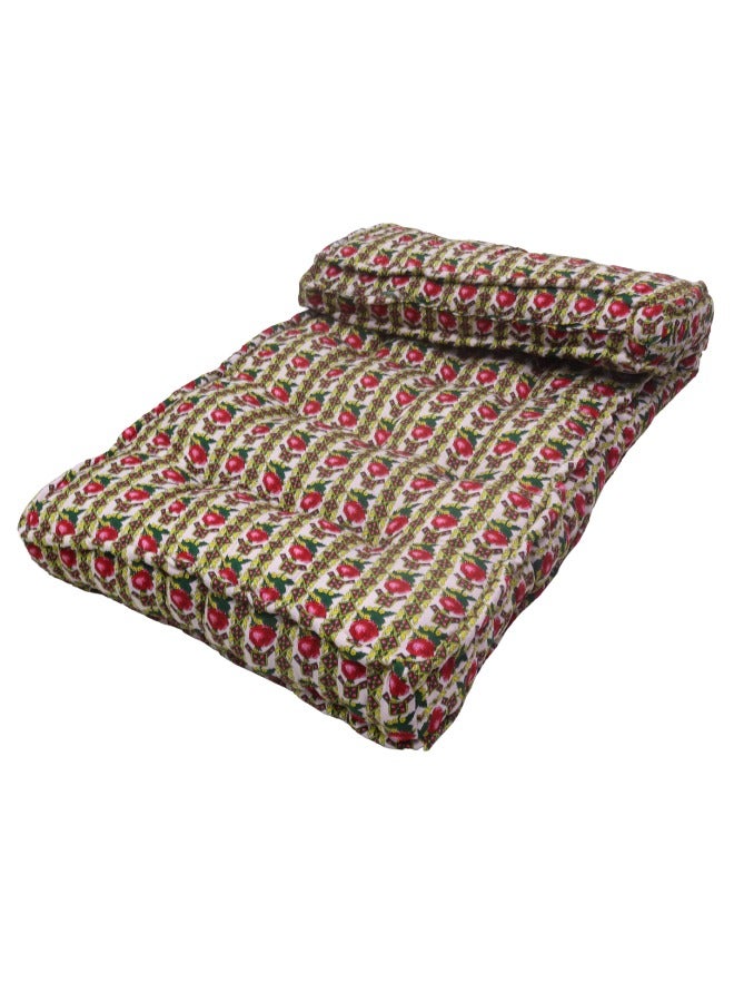 سمارت هوم مرتبة ومطرحة قطنية فاخرة بأبعاد مثالية (180 سم × 90 سم × 10 سم) للمنزل والمخيمات والإستراحات تتميز بالراحة التامة والدعامة المثالية لجعل كل لحظة من الراحة أكثر استرخاءً بفضل قماشها القطني الناعم وارتفاعها المثالي - Image 2