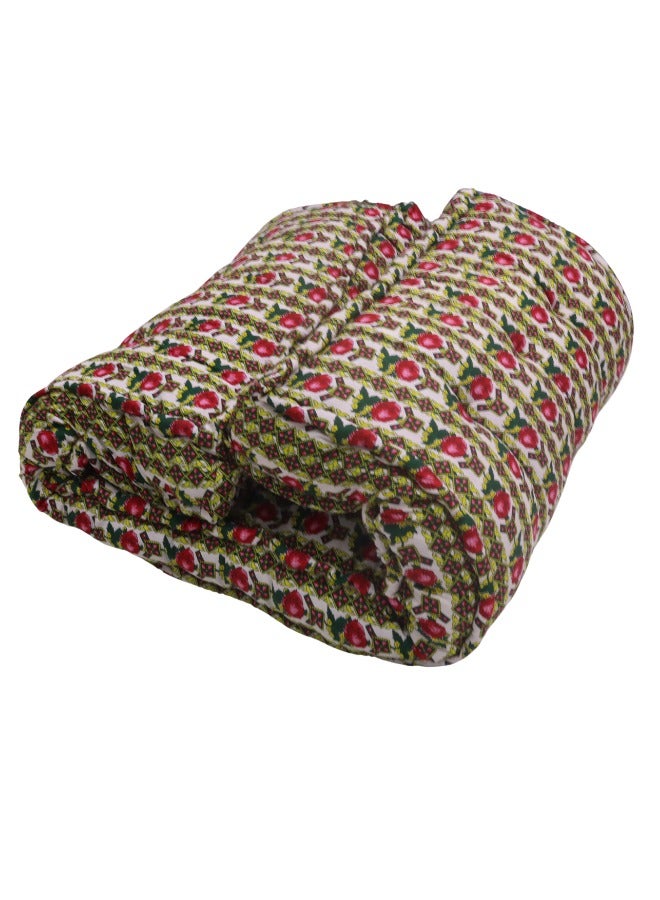 سمارت هوم مرتبة ومطرحة قطنية فاخرة بأبعاد مثالية (180 سم × 90 سم × 10 سم) للمنزل والمخيمات والإستراحات تتميز بالراحة التامة والدعامة المثالية لجعل كل لحظة من الراحة أكثر استرخاءً بفضل قماشها القطني الناعم وارتفاعها المثالي - Image 4