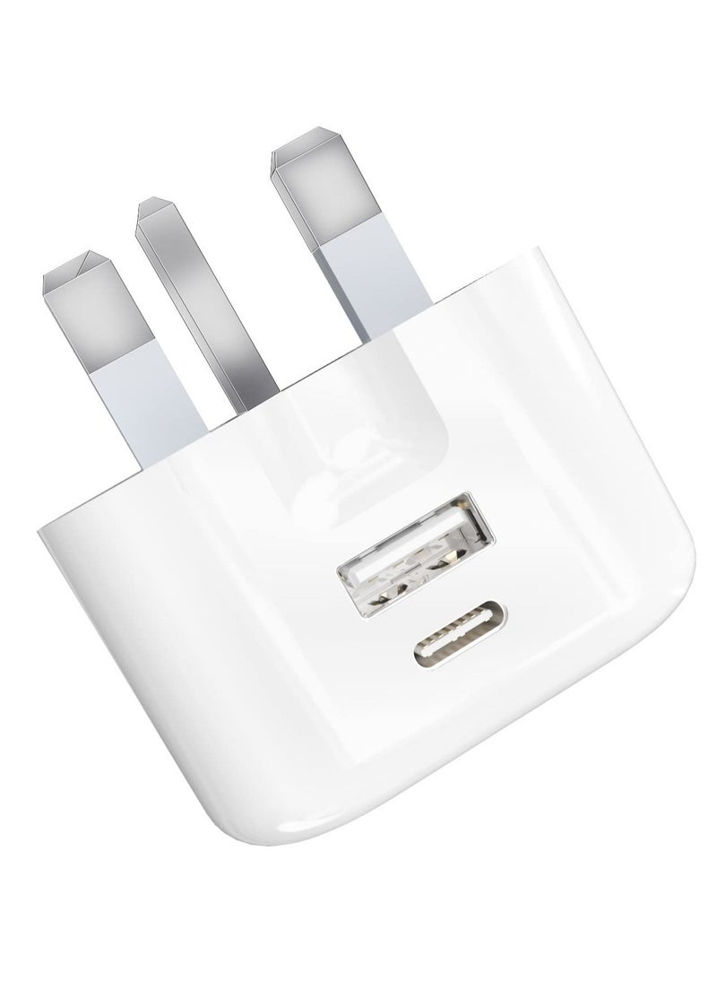 ELTRAZONE - USB C Fast Charger Plug with 20W for iPhone 14/14 Plus/14 Pro/14 Pro Max 13 Pro Max,12 11 SE 2020 XS XR 8 7 6S Plus, iPad, Air Pods Pro, S22, USBC PD 3.0 Mains UK Type C Wall Charging Power Adapter - Image 1