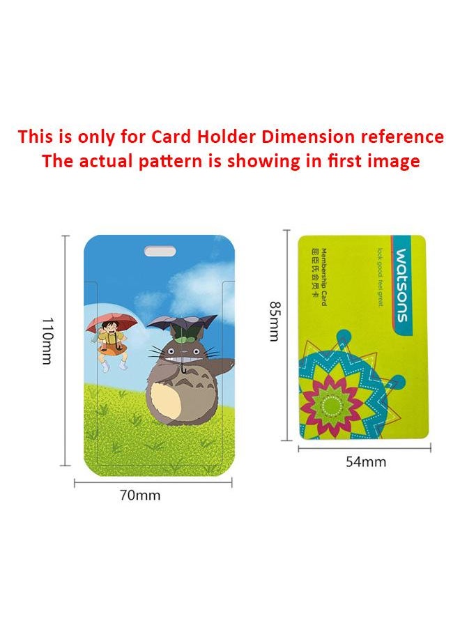 Generic - Anime ID Card Holder with Wrist Strap Totoro on Grassland Painting For Keys Keychain Badge Holder Compatible with Credit Card / Student Card / Bus Transportation Card - Image 1