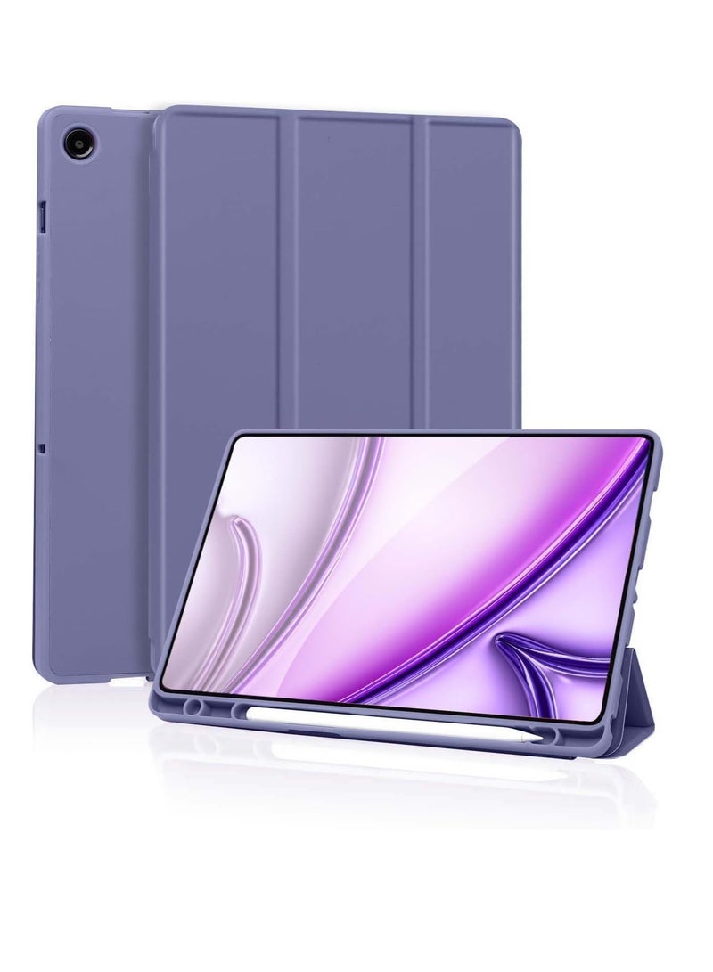 ELTRAZONE Case Compatible with Samsung Galaxy Tab A9 Plus / A9+ 11 Inch 2023, SM-X210/X216/X218 | Trifold Stand Protective Case with Pen Holder | Auto Sleep/Wake Function | Durable Blue Grey Case for Samsung Tab A9+ Protection - Image 1