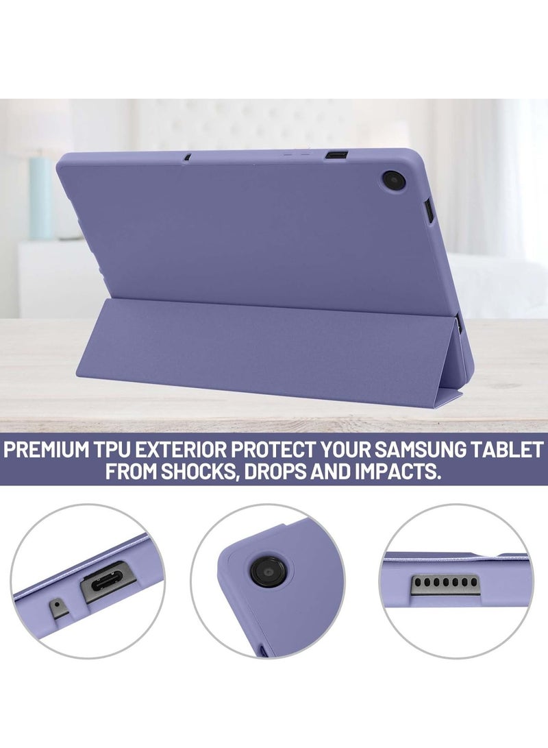 ELTRAZONE Case Compatible with Samsung Galaxy Tab A9 Plus / A9+ 11 Inch 2023, SM-X210/X216/X218 | Trifold Stand Protective Case with Pen Holder | Auto Sleep/Wake Function | Durable Blue Grey Case for Samsung Tab A9+ Protection - Image 5