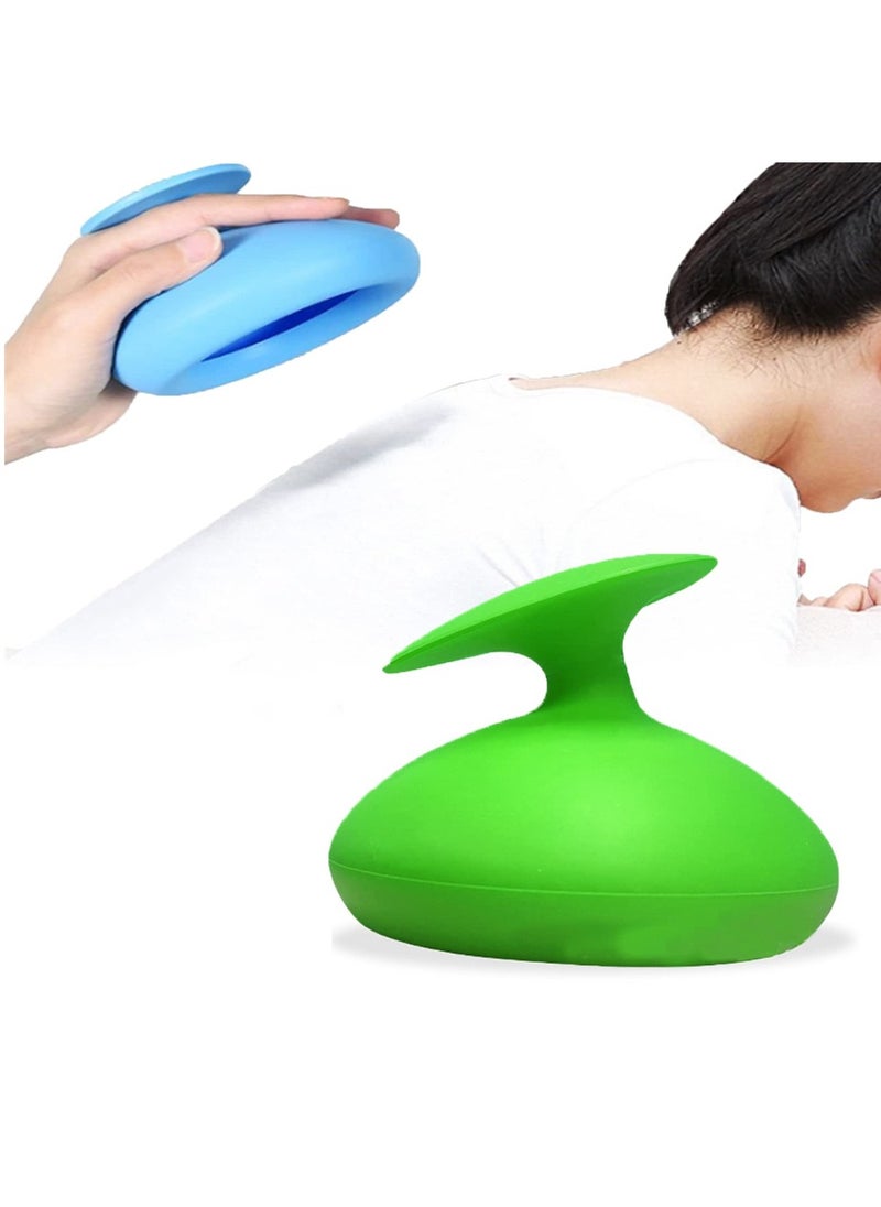 SYOSI Silicone Palm Chest Percussion Cup, 2PCS Chest Physical Aid Therapy Cup, Mucus Flutter Removal Device, Percussion Treatment for Mucus, Sputum, and Expectoration Problem  - Image 1