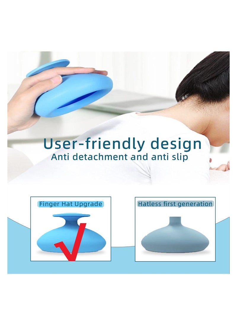 SYOSI Silicone Palm Chest Percussion Cup, 2PCS Chest Physical Aid Therapy Cup, Mucus Flutter Removal Device, Percussion Treatment for Mucus, Sputum, and Expectoration Problem  - Image 2