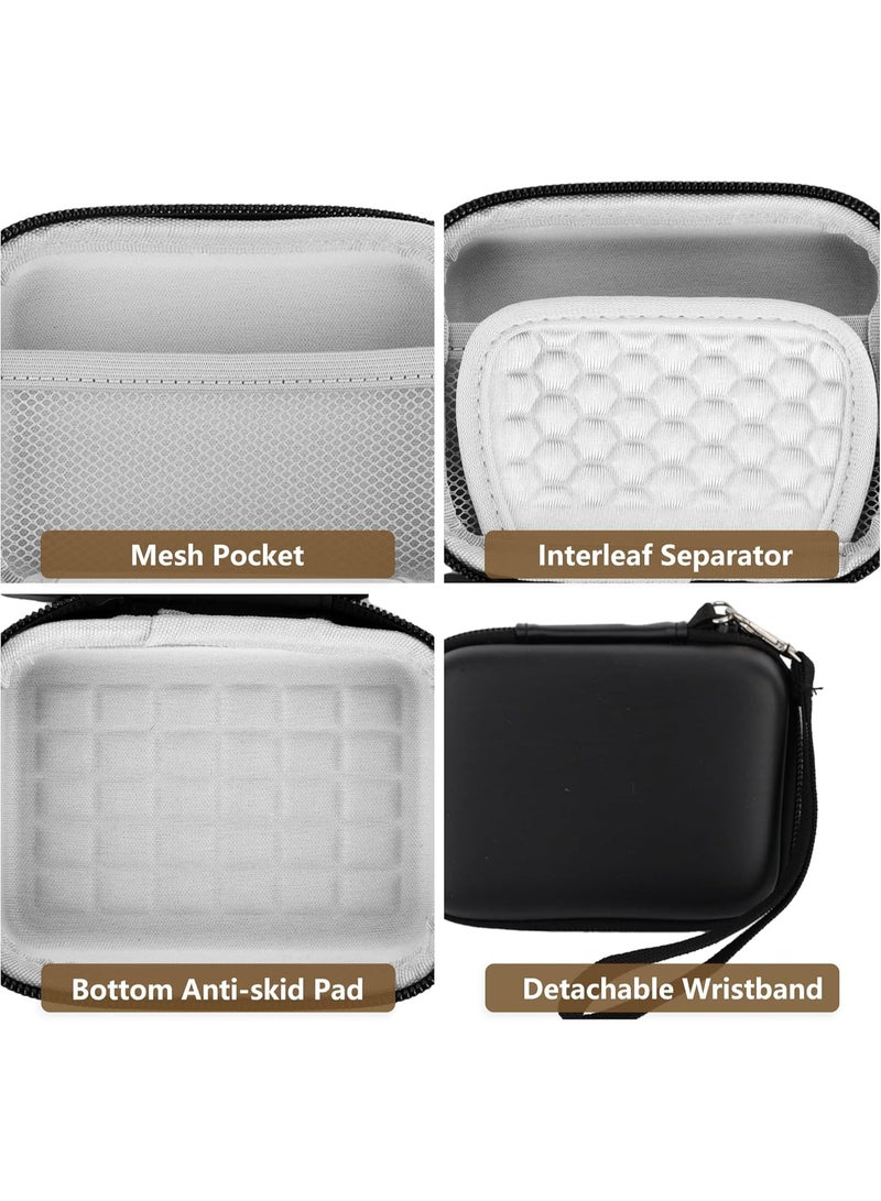 Lecran Digital Camera Case for Kodak Pixpro FZ55/F45, Compatible with CAMKORY & Canon IXUS 285 HS, Compact Protective Carrying Case with Mesh Pocket and Wrist Strap – Black - Image 5