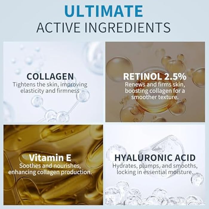 AIWEI Face Moisturizer Collagen Cream - Moisturizing, Hydrating & Recovery - Day Night Face Cream with Retinol and Hyaluronic Acid for Men & Women - 1.7 oz - Image 5