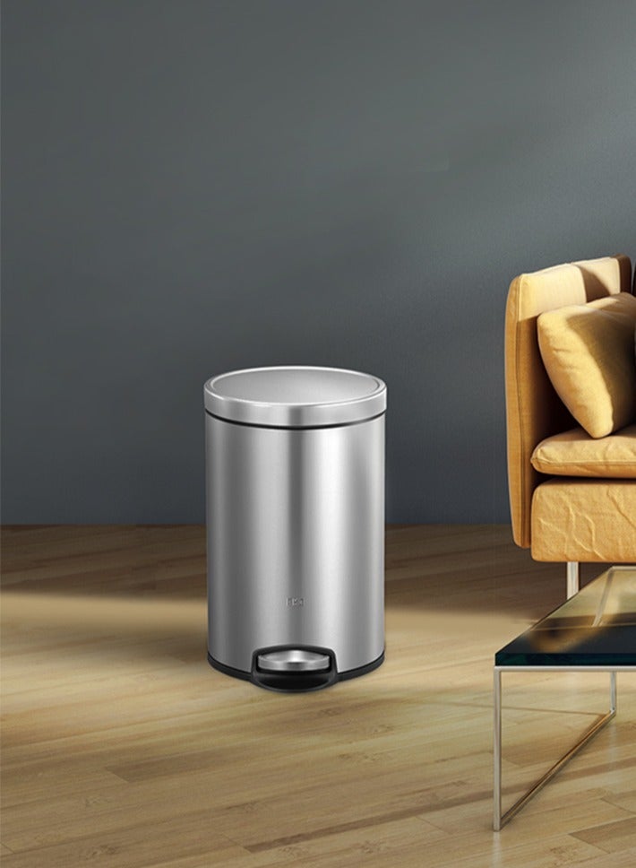 EKO EVA SERIES | Brushed Stainless Steel Finish | Soft-Closing | Fingerprint-Resistant | Premium Pedal Trash & Garbage Bin | Multiple Sizes ( 5 - 30 L) To Suit Different Places | 5 Liters  - Image 2