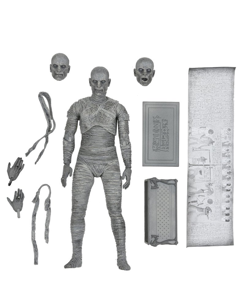 NECA Universal Monsters Mummy 7IN Ultimate AF Black White VER - Image 3